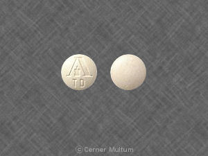 Brown Round pill with imprint A;TD — Armour thyroid Thyroid, porcine 30 mg; (view 2)